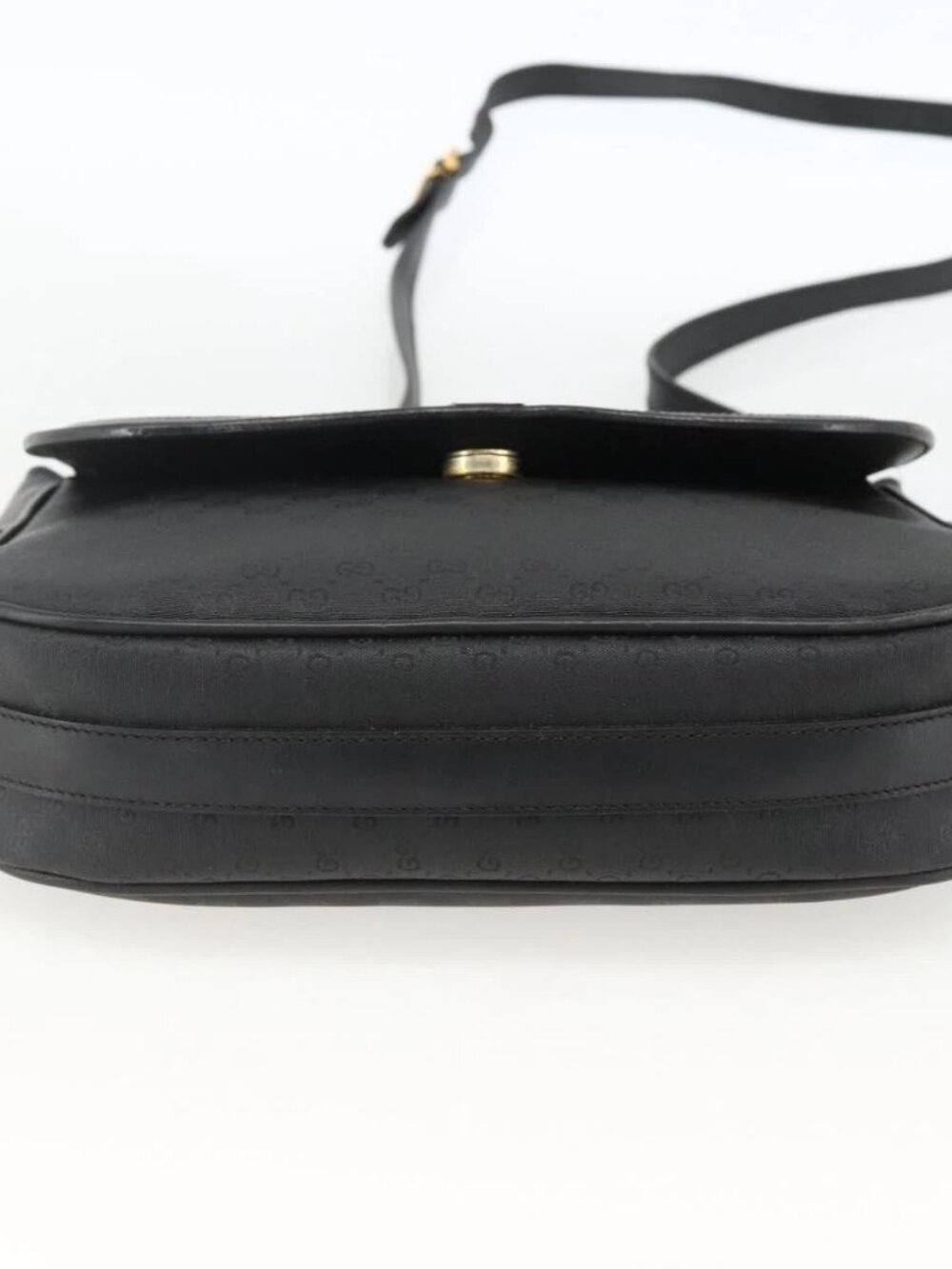 GUCCI Micro GG Supreme Web Sherry Line Bag PVC Black 001 115 0914 Auth ARZ351 - Picture 7 of 16